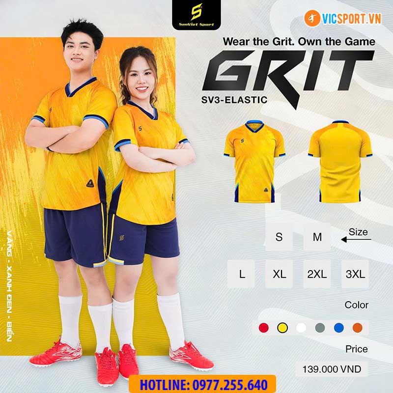Áo đá banh không logo SV Grit - Hình ảnh 4