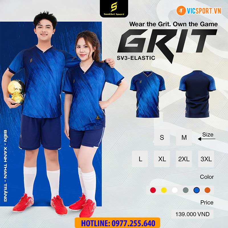 Áo đá banh không logo SV Grit - Hình ảnh 2