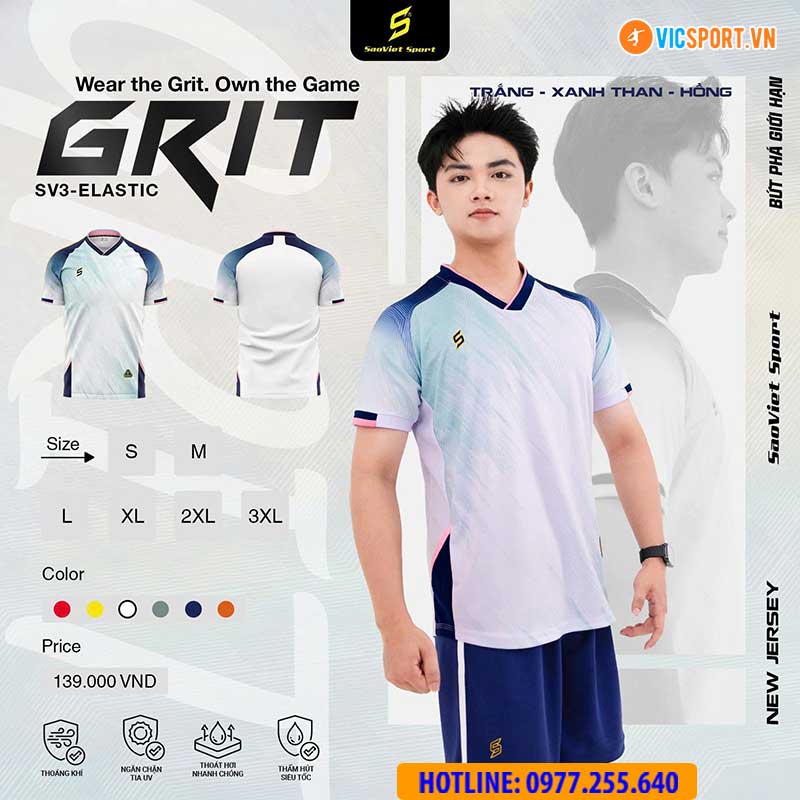 Áo đá banh không logo SV Grit - Hình ảnh 17