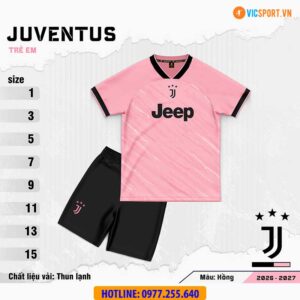 Quần áo đá banh trẻ em Clb Juventus mùa giải 2026-2027