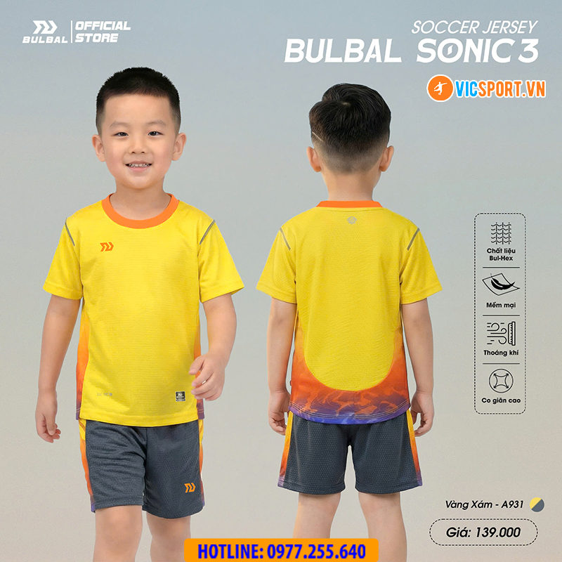 Áo đá banh trẻ em Bulbal Sonic 3 - Hình ảnh 13