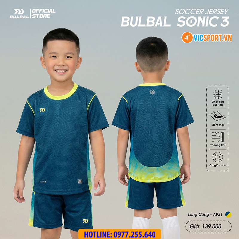 Áo đá banh trẻ em Bulbal Sonic 3 - Hình ảnh 12