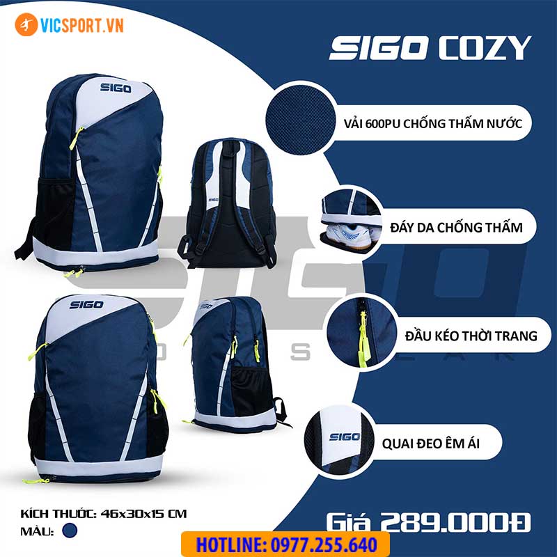Balo thể thao Sigo Cozy đa năng - Hình ảnh 11