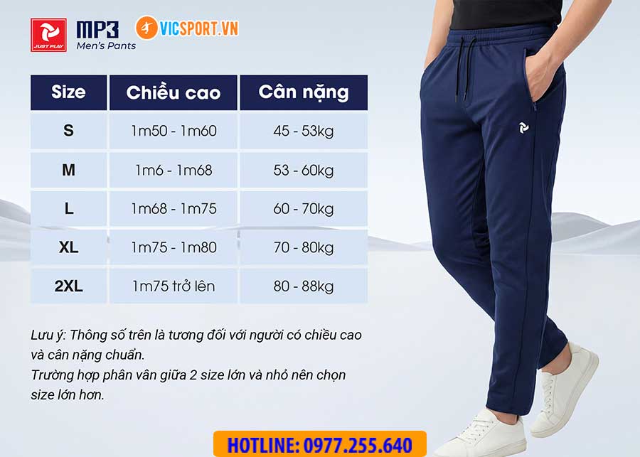 Quần dài thể thao Just Play MP3 ống suông - Hình ảnh 10
