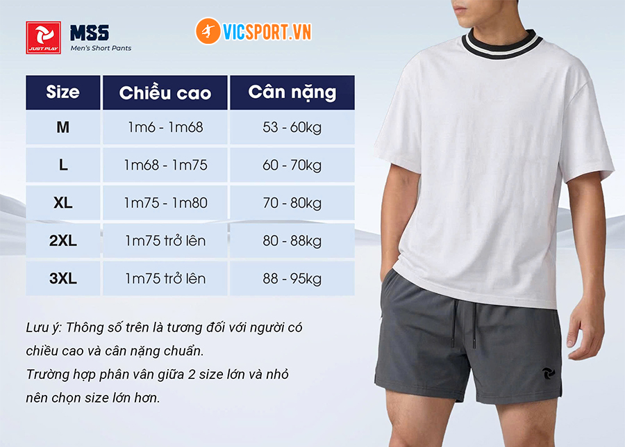 Quần đùi thể thao Just Play MS5 vải dù - Hình ảnh 5