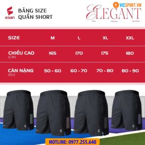 Quần short thể thao Egan Elegant