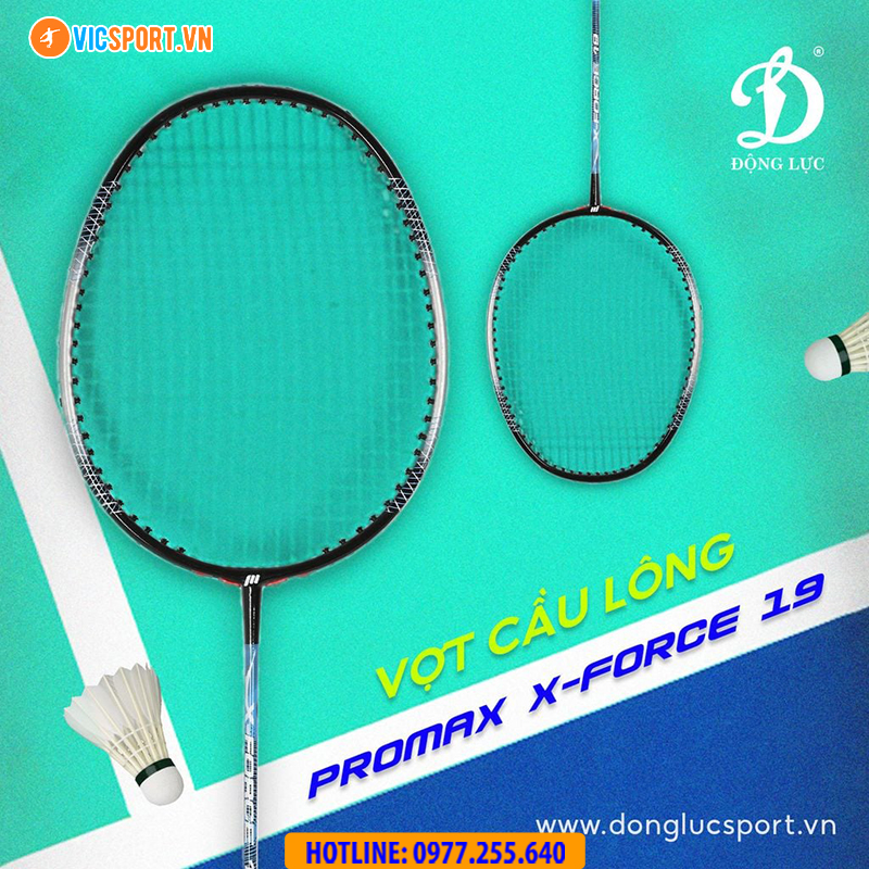 Cặp vợt cầu lông Promax X-Force 19 đan sẵn - Hình ảnh 8