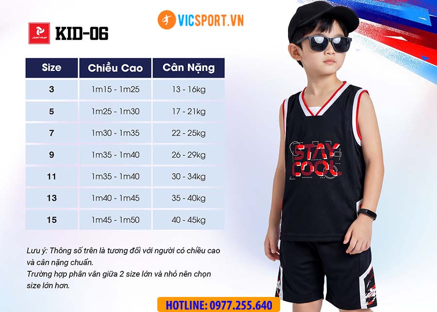 Quần áo thể thao trẻ em JustPlay KID 06 - Hình ảnh 9