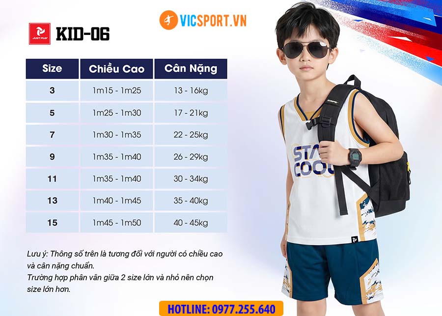 Quần áo thể thao trẻ em JustPlay KID 06 - Hình ảnh 11