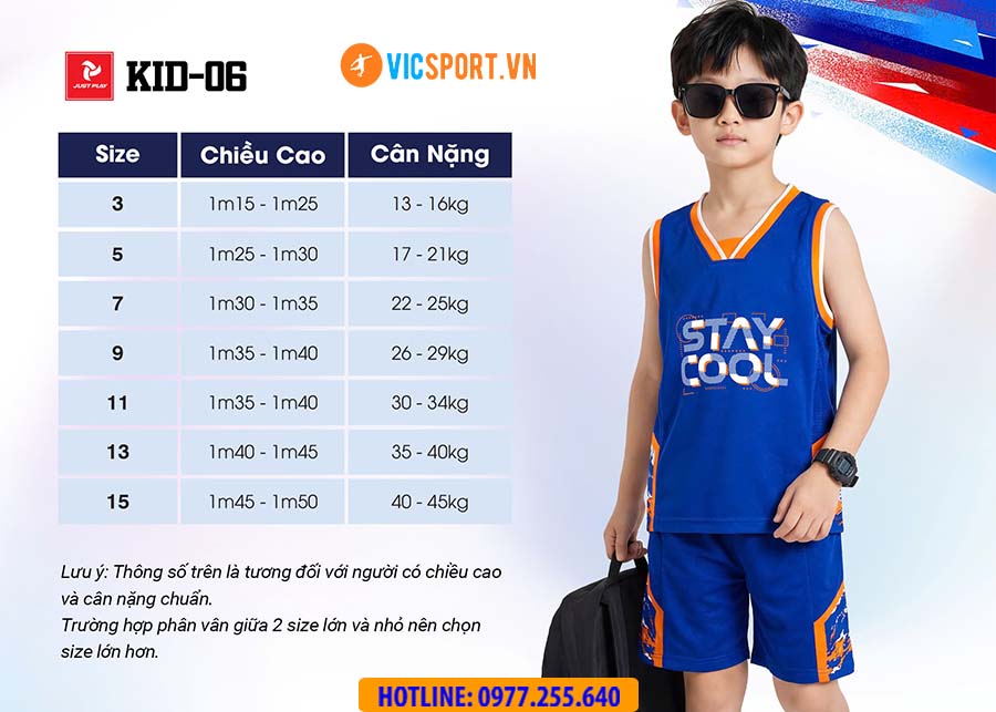 Quần áo thể thao trẻ em JustPlay KID 06 - Hình ảnh 13