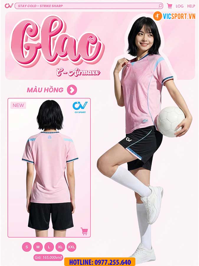 Áo đá banh không logo CV Glac - Hình ảnh 14