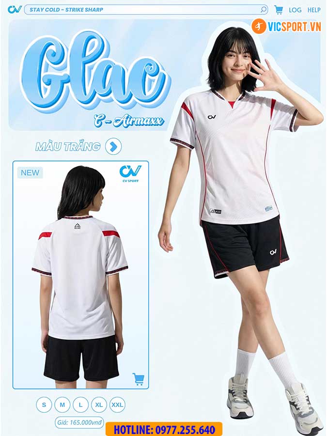 Áo đá banh không logo CV Glac - Hình ảnh 17