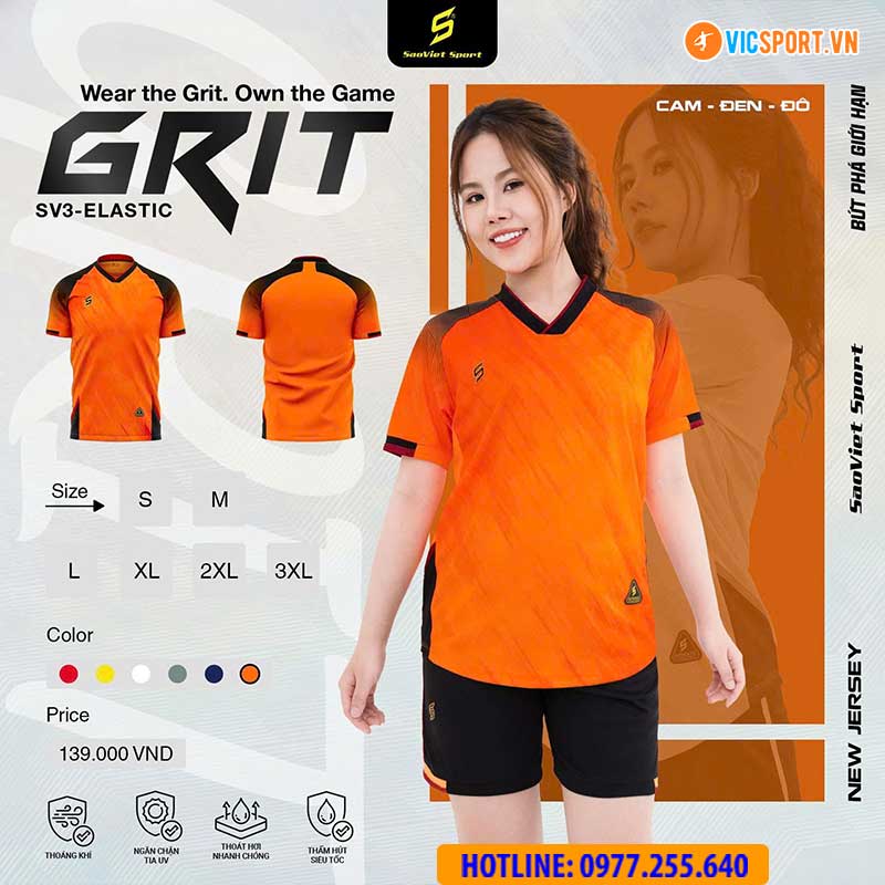 Áo đá banh không logo SV Grit - Hình ảnh 13