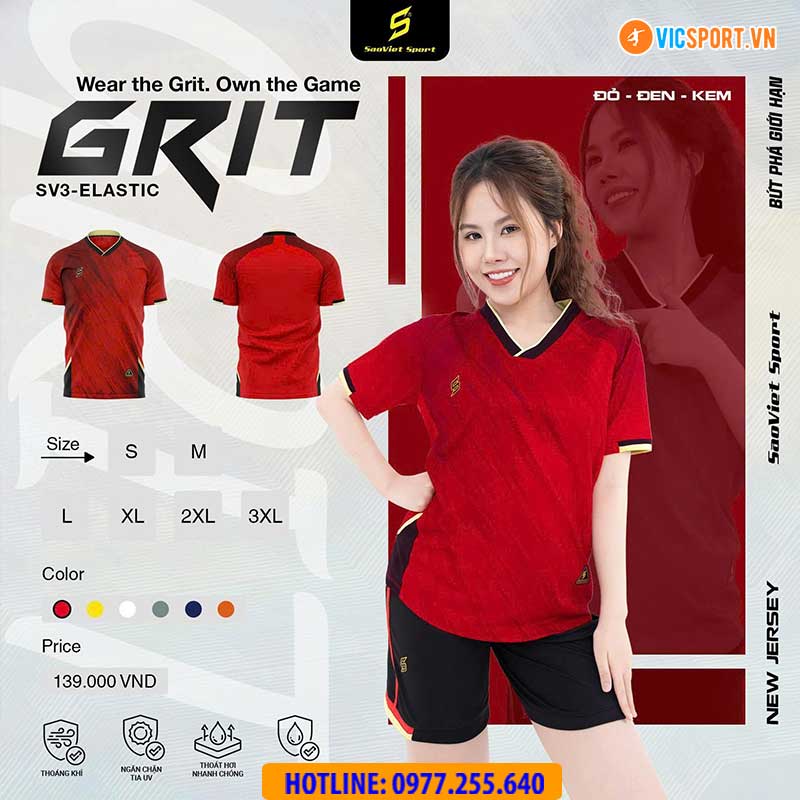 Áo đá banh không logo SV Grit - Hình ảnh 12
