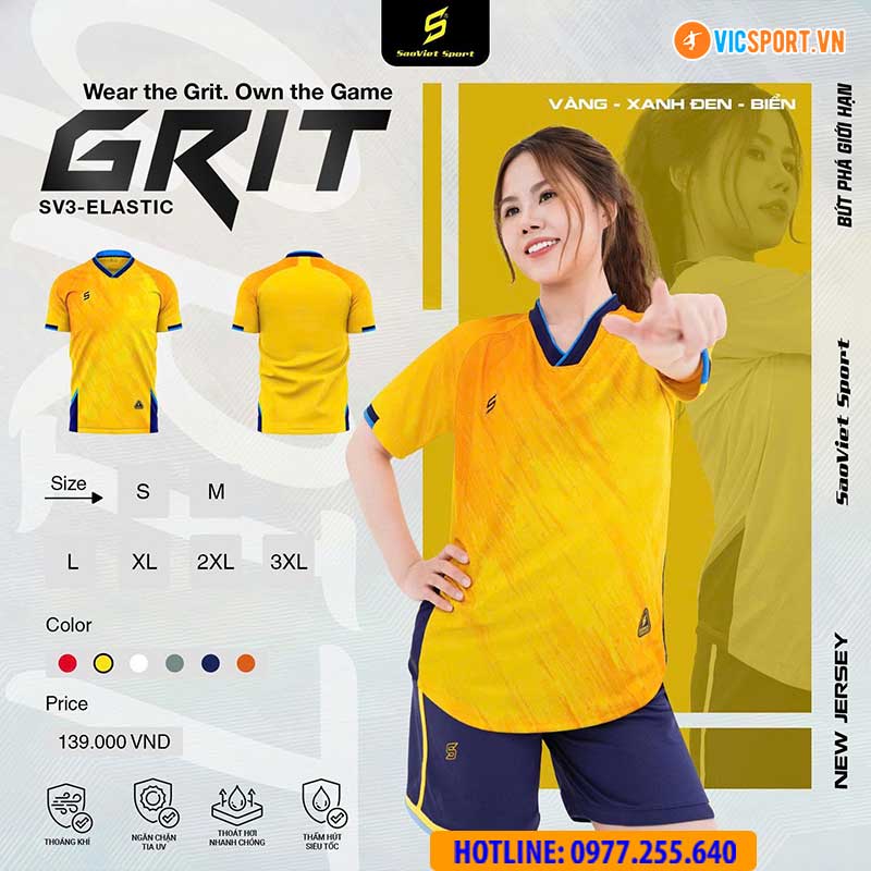 Áo đá banh không logo SV Grit - Hình ảnh 10