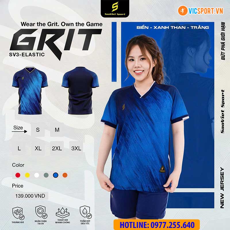 Áo đá banh không logo SV Grit - Hình ảnh 9