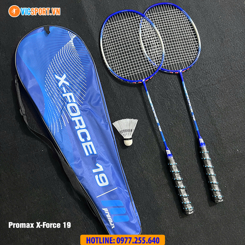Cặp vợt cầu lông Promax X-Force 19 đan sẵn