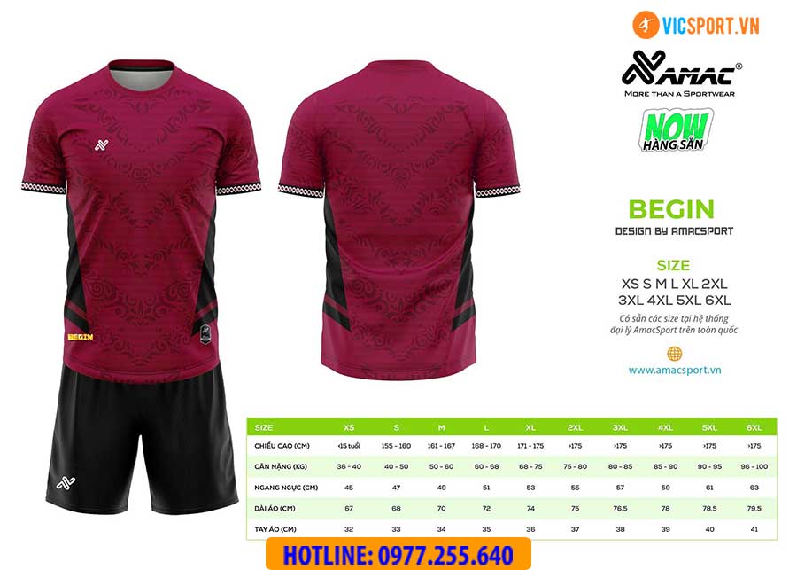 Áo đá banh thiết kế Amac Begin - Hình ảnh 13