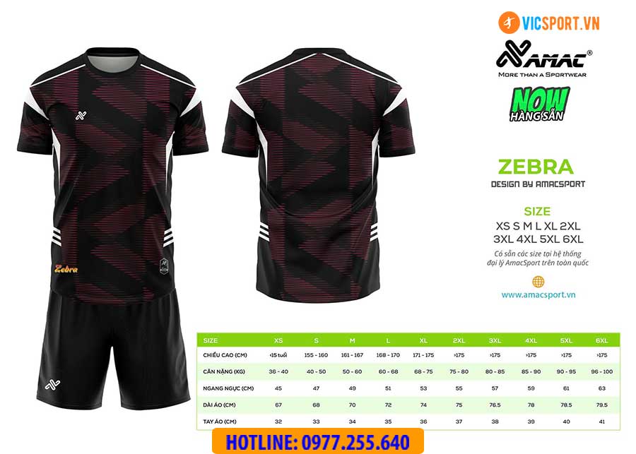 Áo đá banh thiết kế Amac Zebra - Hình ảnh 13