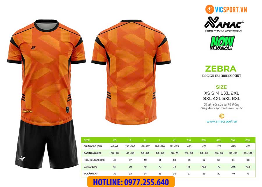 Áo đá banh thiết kế Amac Zebra - Hình ảnh 14
