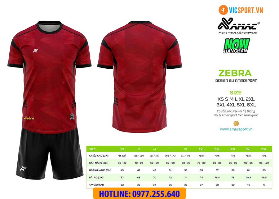 Áo đá banh thiết kế Amac Zebra - Hình ảnh 20