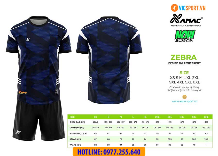 Áo đá banh thiết kế Amac Zebra - Hình ảnh 19