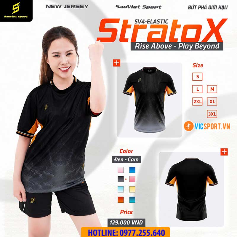Áo đá banh không logo SV Stratox giá rẻ - Hình ảnh 3