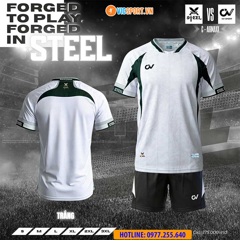 Áo đá banh không logo CV Steel - Hình ảnh 16