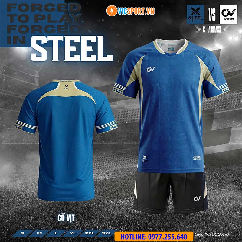 Áo đá banh không logo CV Steel - Hình ảnh 18