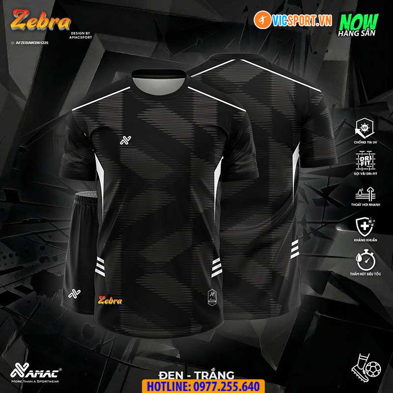Áo đá banh thiết kế Amac Zebra - Hình ảnh 9