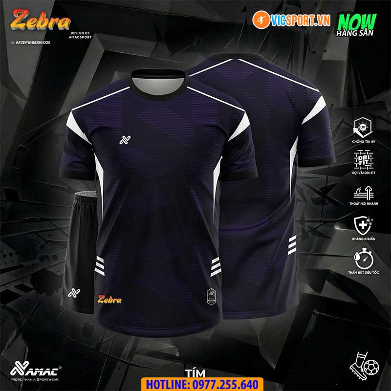 Áo đá banh thiết kế Amac Zebra - Hình ảnh 5