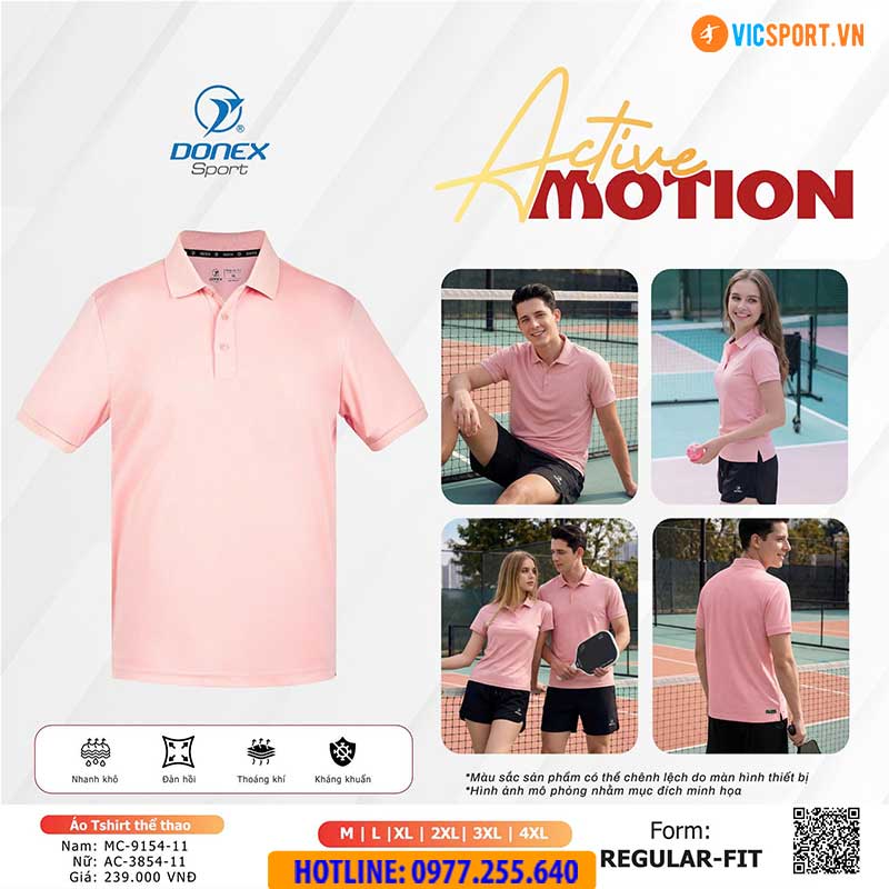 Áo polo thể thao Donex Active Motion nam nữ - Hình ảnh 8