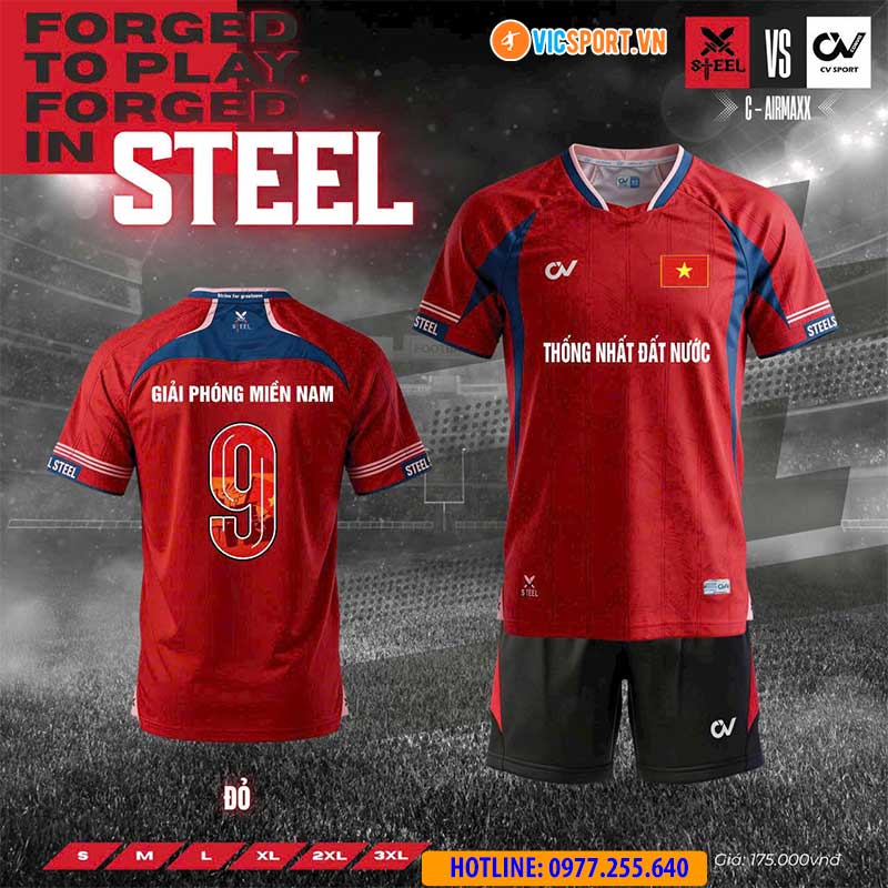 Áo đá banh không logo CV Steel - Hình ảnh 21