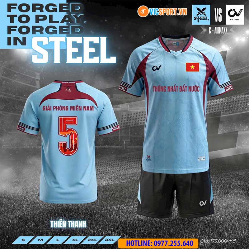 Áo đá banh không logo CV Steel - Hình ảnh 23