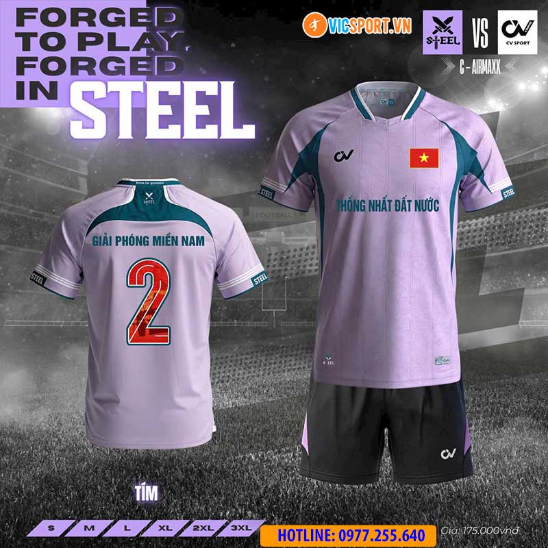 Áo đá banh không logo CV Steel - Hình ảnh 24