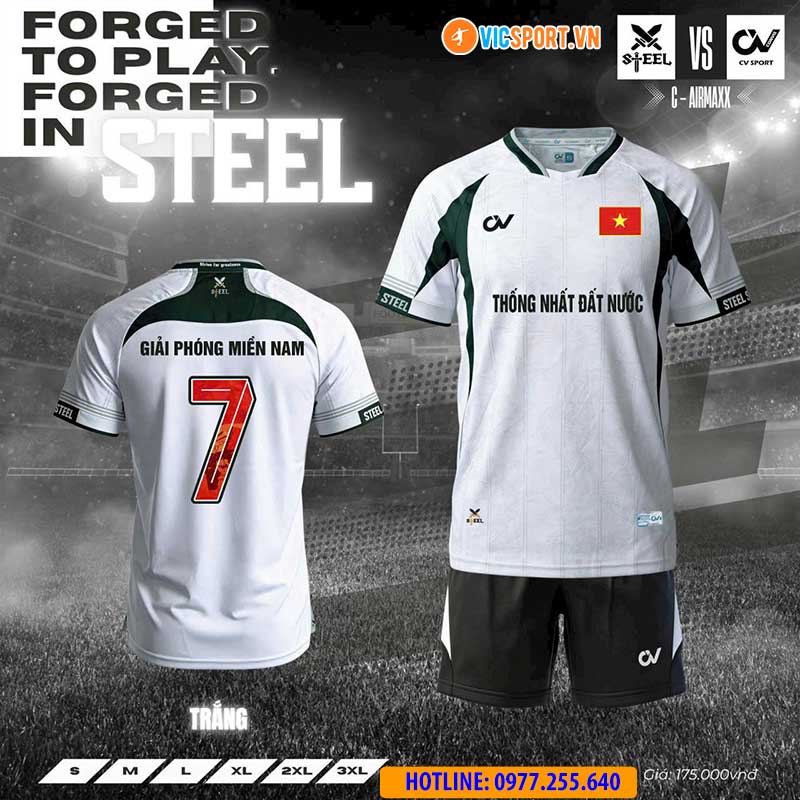Áo đá banh không logo CV Steel - Hình ảnh 25