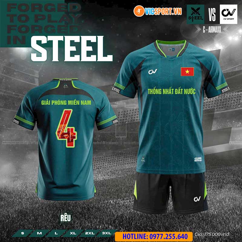 Áo đá banh không logo CV Steel - Hình ảnh 27
