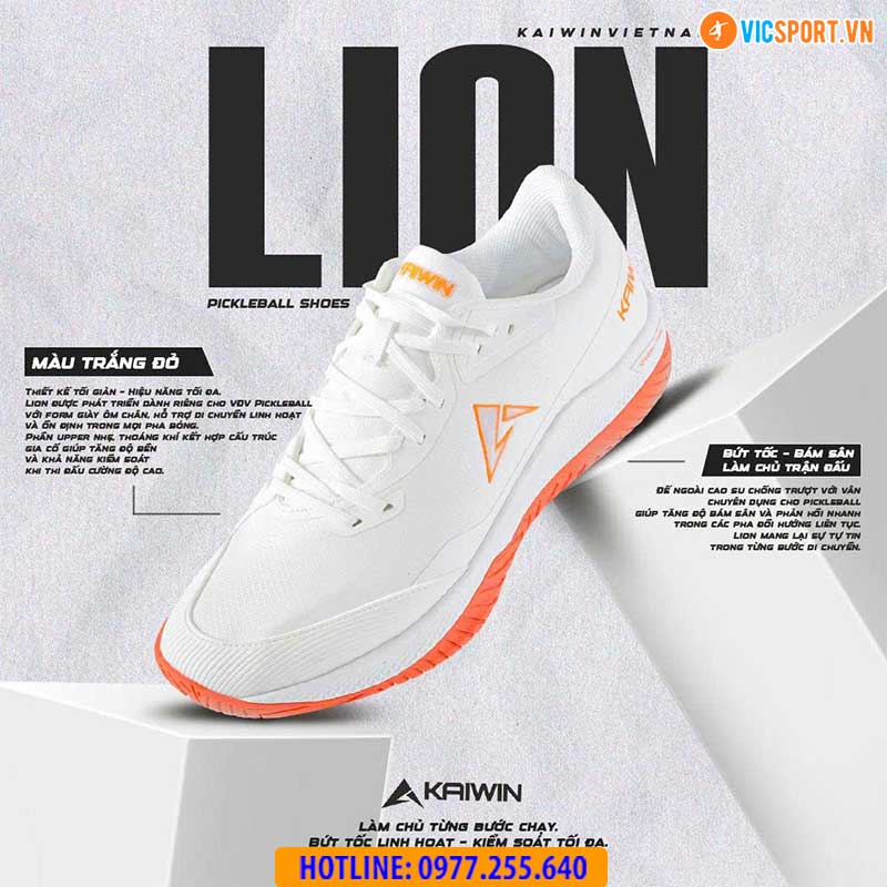 Giày thể thao pickleball Kaiwin Lion đa năng - Hình ảnh 9