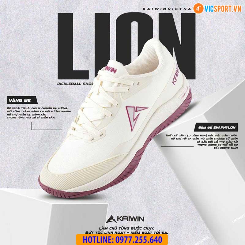 Giày thể thao pickleball Kaiwin Lion đa năng - Hình ảnh 11