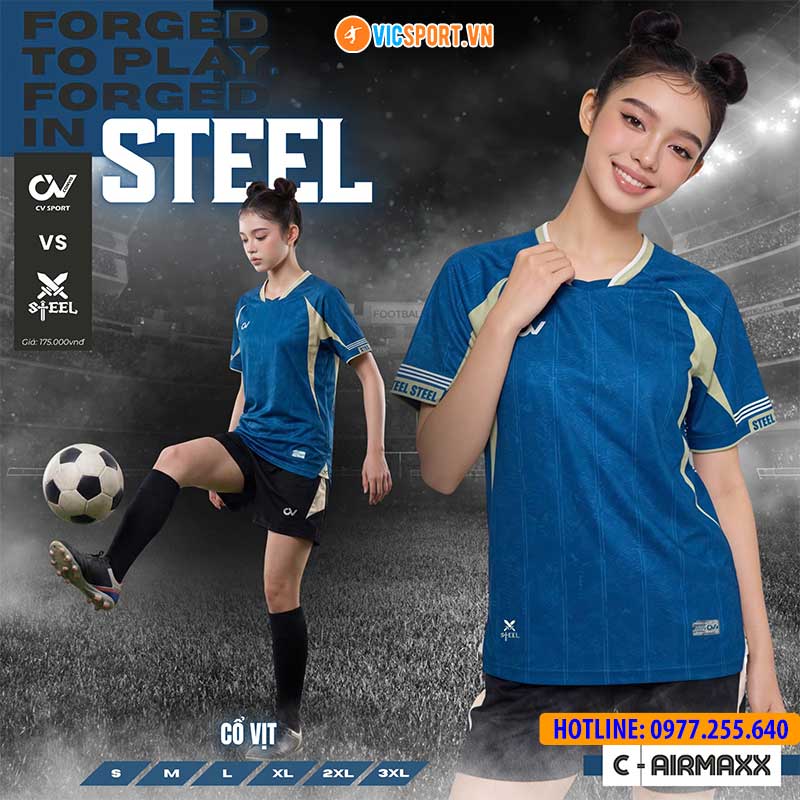 Áo đá banh không logo CV Steel - Hình ảnh 28