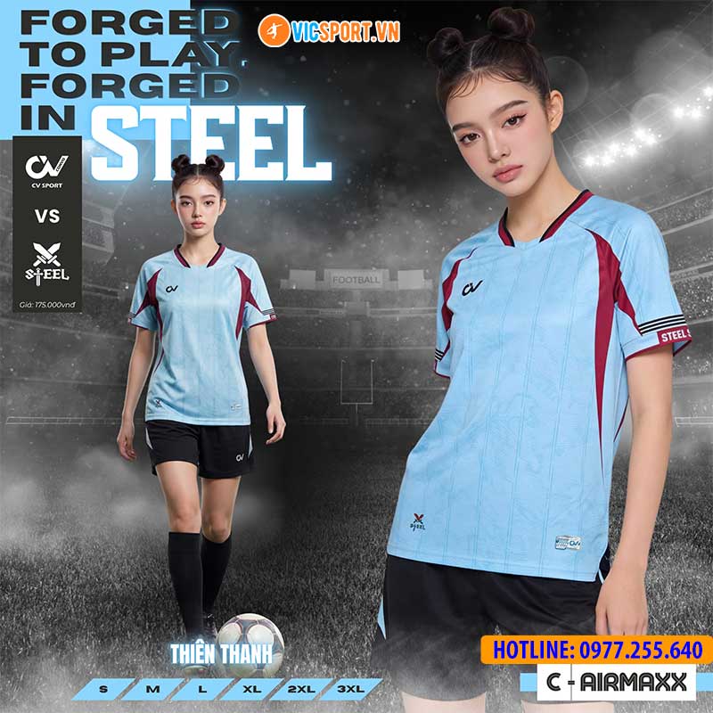 Áo đá banh không logo CV Steel - Hình ảnh 31