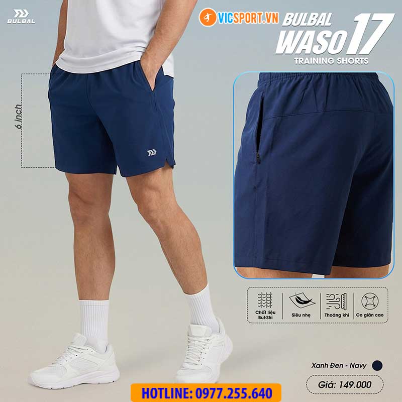 Quần thể thao nam Bulbal Waso 17 form ngắn chất dù - Hình ảnh 18