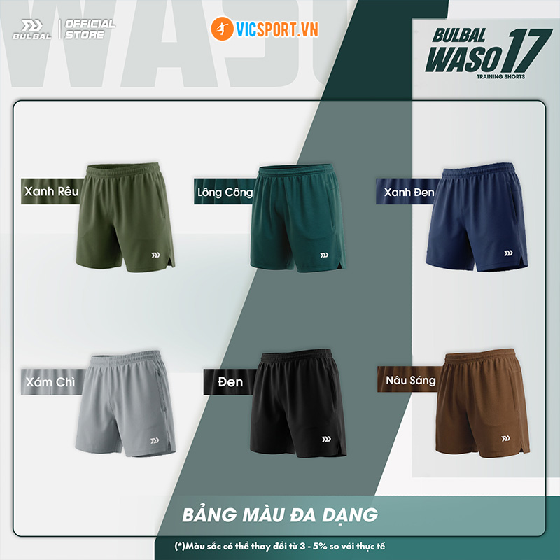 Quần thể thao nam Bulbal Waso 17 form ngắn chất dù - Hình ảnh 5