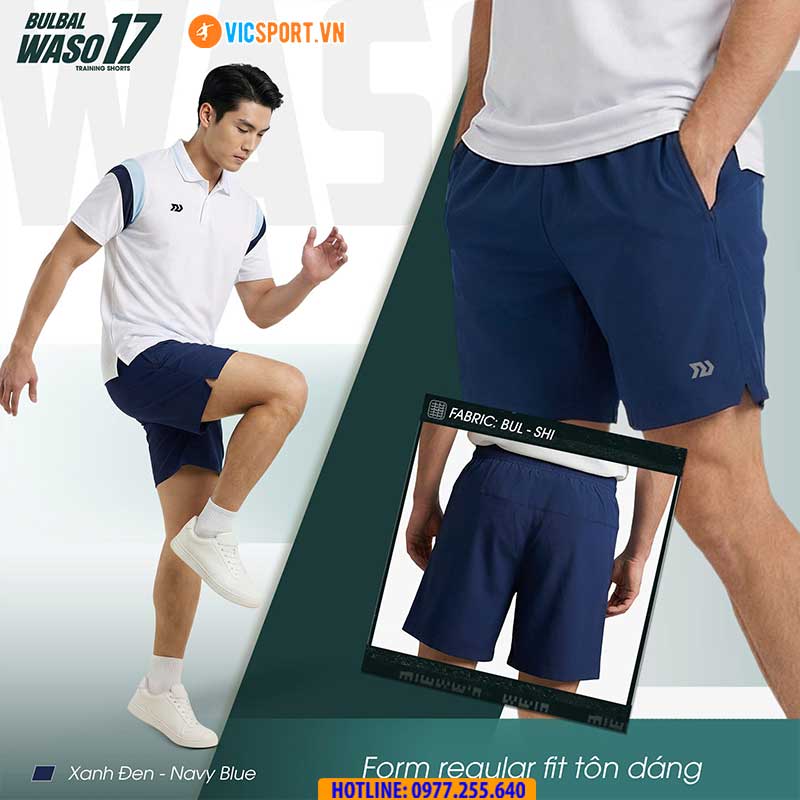 Quần thể thao nam Bulbal Waso 17 form ngắn chất dù - Hình ảnh 11