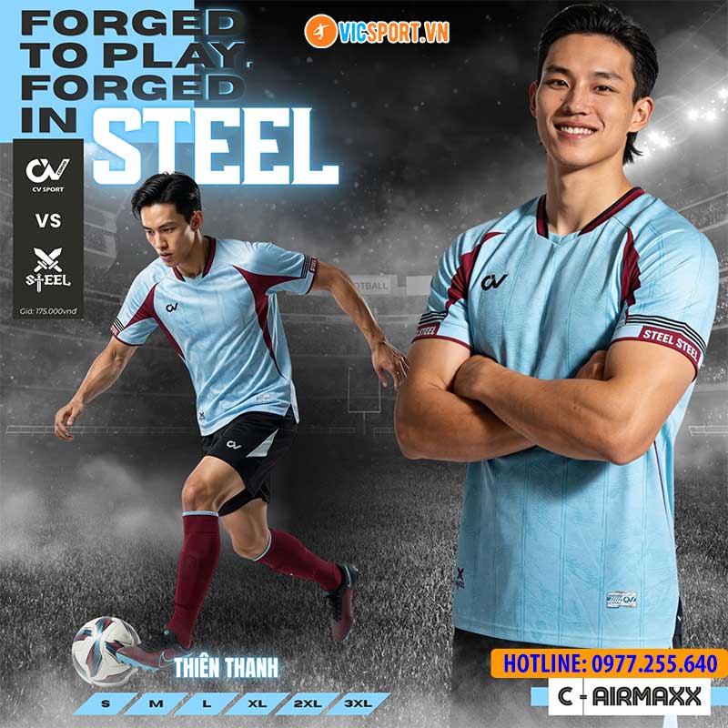 Áo đá banh không logo CV Steel - Hình ảnh 38