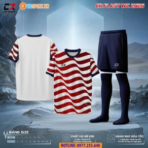 Áo đá banh WC 2026 thiết kế đội tuyển Quốc Gia nhà CR