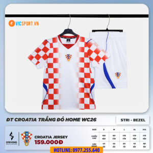 Áo đá banh Strivend đội tuyển Croatia WC 2026
