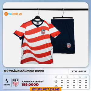Áo đá banh Strivend đội tuyển Mỹ WC 2026