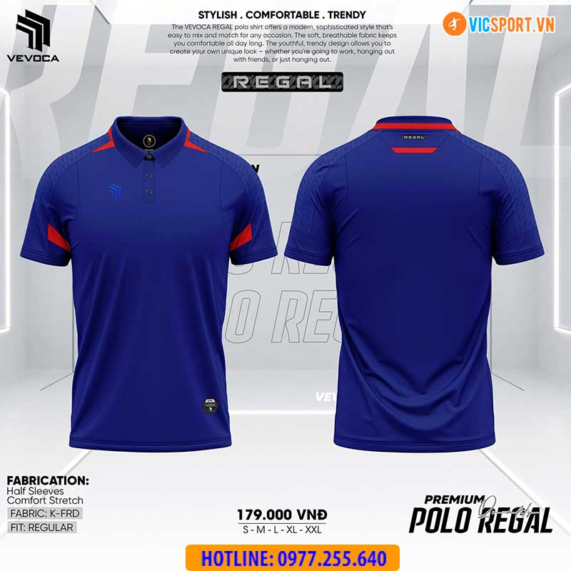 Áo polo thể thao Vevoca Regal đa năng - Hình ảnh 18