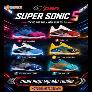 Giày đá banh Pan thái lan Sonic 5 đế TF đá sân nhân tạo